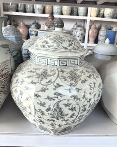 Tarro de jengibre octogonal de ciervo rojo vidriado de estilo antiguo chino tarro de cerámica estampado de ciervo pintado a mano con tapa Lotus Otif - Product Image 5