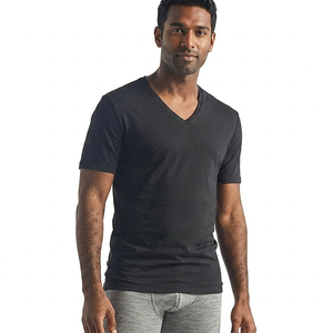 Camiseta de Secado Rápido para Hombre, Diseño Elegante, Algodón y Elastano, Corte Ajustado, Estampado Sólido en Tela Jersey Suave, Novedad 2023 - Product Image 1