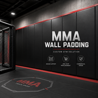 Ensemble de tapis de gym MMA personnalisés avec tapis de sol déroulables, cage octogonale, sac de frappe pour BJJ, karaté, jiu-jitsu, dojo (Matériaux certifiés)