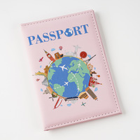 Venta al por mayor delgada minimalista RFID pasaporte cubierta Colorprint personalizado Multicolor PU cuero viaje cartera dinero Clip titular