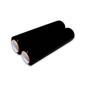 50cm schwarze PE-Stretch folie 20mic schwarze Verpackungs folie zum Paletten wickeln