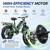 Chamrider D55 48V 55Ah 240KM Reichweite 8A Schnellladung 80Nm Drehmoment Doppelte Federung 203mm Scheibenbremse Wasserdichtes Liefer-E-Bike