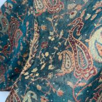 Ensemble Abaya en Pashmina Viscose avec Châle Scintillant Orné de Strass, Style Artisanal, Long et Charmant, pour Femme, Idéal pour les Festivals et la Maison