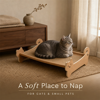 Base de lit pour animaux de compagnie USMILEPET en chêne naturel, lit pour animaux de compagnie personnalisé, lit pour animaux de compagnie respectueux de l'environnement, cadre de lit pour chien pour chiot d'intérieur