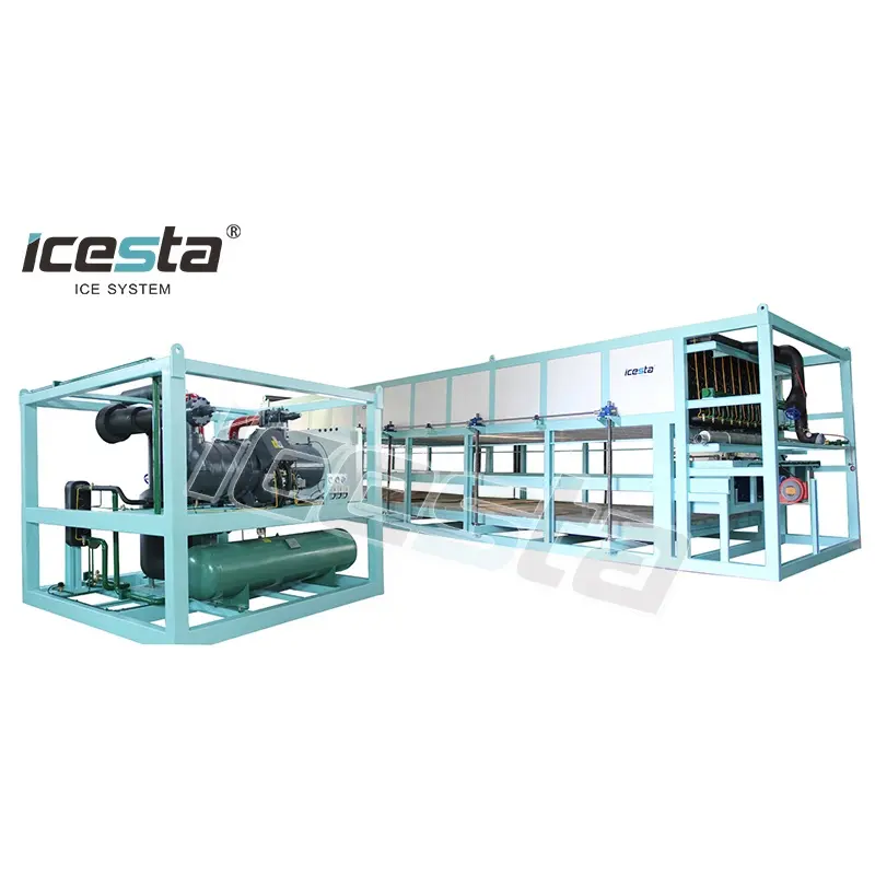 Máquina de fabricación de bloques de hielo industrial ICESTA automática personalizada 1T 2T 3t 5T 8T 10t 15T 20t 25t 30t 40t