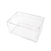 Enclos pour reptiles en acrylique transparent multi-tailles, terrarium ventilé sur mesure, boîte d'élevage, vitrine pour araignées, geckos, insectes