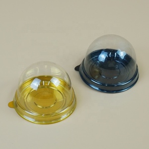 Vàng Đen Pastry Đóng Gói Hộp Vòng Lòng Đỏ Trứng Pastry Rõ Ràng Nhựa Bánh Hộp Mini Bánh Phun Bao Bì Hộp Cho Món Tráng Miệng - Product Image 4