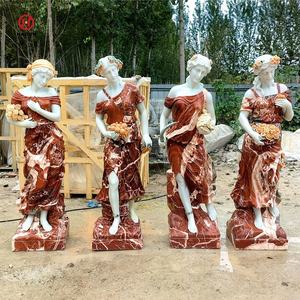 Décoration de jardin Célèbre grecque grandeur nature Statues de dame en marbre blanc en pierre Déesse des quatre saisons - Product Image 5