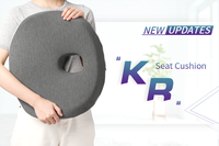 Chaise de bureau ergonomique en mousse à mémoire de forme, réduction de la pression, coussin de siège avec trou