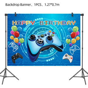 Màu Xanh Trò Chơi Cậu Bé Sinh Nhật Đảng Trang Trí Bộ Đồ Ăn Giấy Tấm Khăn Ăn Cốc Giấy Bộ Đảng & Kỳ Nghỉ Nguồn Cung Cấp Trẻ Em Xử Lý Trò Chơi - Product Image 6