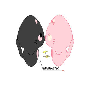 定制磁性毛绒动物钥匙圈迷你填充猫包吊坠搞笑情人节毛绒钥匙扣礼品 - Product Image 2