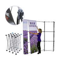 Support d'affichage pop-up en aluminium avec articulations magnétiques, simple face, pour exposition