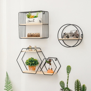 X106 nouveau Style de fer décoration murale mode présentoir chambre à coucher maison mur panier suspendu <span class=keywords><strong>cuisine</strong></span> sans poinçon <span class=keywords><strong>rangement</strong></span> - Product Image 3