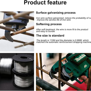 Cuộn dây cuộn cho Máy buộc thép cây cuộn dây <span class=keywords><strong>s</strong></span>ắt mạ kẽm 21ga 0.8mm - Product Image 4