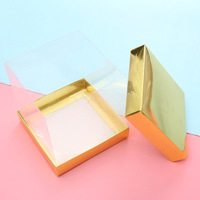 Factory Price Custom Logo Card Paper Cake Box 8x8x9cm/10x10x10cm Recyclable Clear Box