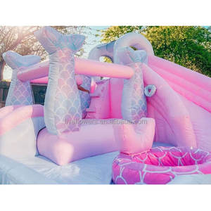 Maison gonflable gonflable populaire enfants aire <span class=keywords><strong>de</strong></span> jeux intérieure videur petit château sautant <span class=keywords><strong>de</strong></span> sirène avec toboggan - Product Image 1