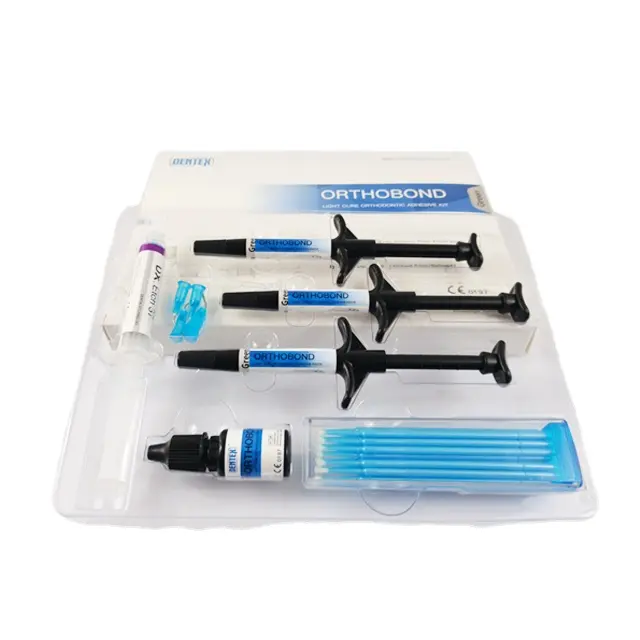 Dentex-kit de adhesivo ortodontico, material dental de restauración directa, nano híbrido, gel verde
