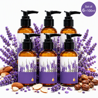 Huile de massage à la lavande à base de plantes, jojoba, parfum floral apaisant, hydratante, adoucissante, coffret cadeau spa pour le corps, OEM ODM 100ml