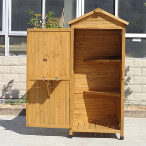 Gabinete de almacenamiento de <span class=keywords><strong>madera</strong></span> para techo de aguja impermeable ecológico, cobertizo de <span class=keywords><strong>herramientas</strong></span> de jardín para exteriores, <span class=keywords><strong>madera</strong></span> tratada a presión natural fácilmente ensamblada - Product Image 5