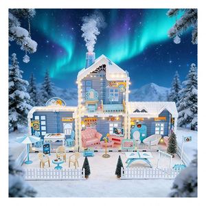 Maison de jeu en plastique Villa Manoir avec toboggan, ascenseur et meubles – Ensemble de jouets créatifs pour enfants, filles et garçons – Cadeau idéal - Product Image 2