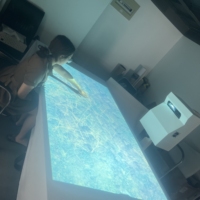 Système de projection interactive au sol et sur les murs avec capteur de mouvement