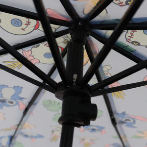 Parapluie pliable mignon et classique avec poignée 3D en pongé, motif IP, protection UV portable contre le soleil et la pluie - Product Image 6