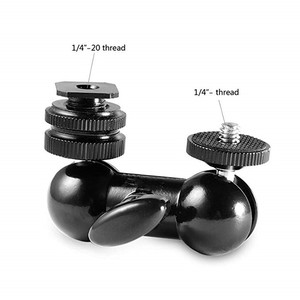Bras magique à tête sphérique à 360 degrés avec support de chaussure froide à vis de 1/4 "pour appareil photo reflex numérique moniteur LCD lumière vidéo DJI <span class=keywords><strong>Ronin</strong></span> cardan - Product Image 5