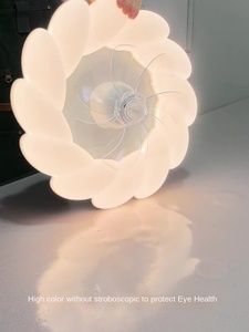 Modern Simple Style LED Dimming Ceiling Fan <b>Light</b> Leafless AC Motor <b>Remote</b> Control Stainless Steel K9 Crystal Hotel Bedroom - Product Image 5