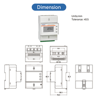 Medidor de Energía Inteligente Trifásico de Clase Industrial 0.5 con Monitoreo de Calidad de Energía, Análisis de Armónicos, RS485 Modbus para EMS