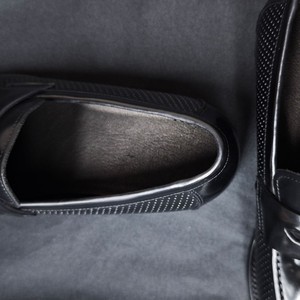 Zapatos de Vestir de Cuero Negro para Hombre, con Punta Redonda, Sin Cordones, Transpirables, para Todas las Temporadas, Diseño Sólido, Suela de Goma, Envío Directo - Product Image 3