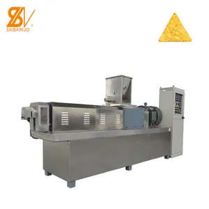 Automatic corn chips Doritos tortilla chips making machine frying snacks machinery production line