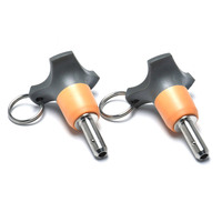 Goupilles à dégagement rapide en acier inoxydable et aluminium de 1/4 pouces Indexation Spring Ball Pin Plungers With Ring