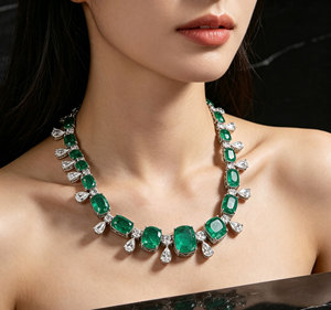 925 silver glass necklace shines, fashionable for holiday parties, business occasions, daily wear, a delightful <b>gift</b> for girls L - Product Image 5
