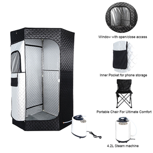 Neokudo OEM xách tay hơi nước tắm hơi Dễ dàng cài đặt trong nhà tắm hơi lều cho nhà spa tắm hơi hộp với 4.2L hấp và gấp ghế - Product Image 2