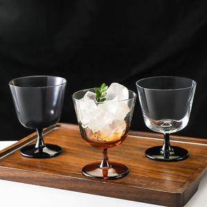 <span class=keywords><strong>Haute</strong></span> <span class=keywords><strong>tige</strong></span> large bouche Dessert verres café whisky Cocktail verre dégradé coloré givré jambes courtes tasse de mélange spéciale - Product Image 4
