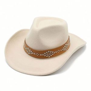 Wholesale Autumn and <b>Winter</b> Wool Felt <b>Hat</b> Western Cowboy <b>Hat</b> for <b>Men</b> and Women - Product Image 2