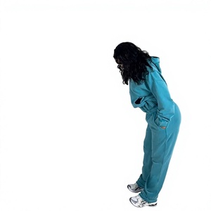 Custom Design Acid Wash Tracksuit Unisex <b>Oversized</b> Hoodie <b>Sweatpants</b> - Product Image 3