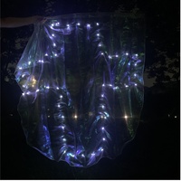 Drapeaux LED croisés Danseur chrétien Culte Drapeaux aile d'ange Bannière Église Drapeaux de louange métalliques avec lumières LED