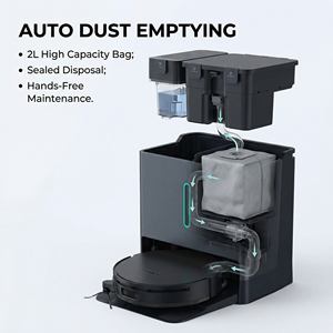 Robot de nettoyage 3-en-1 avec aspiration puissante de 20000 Pa, balayage, lavage et aspiration, collecte automatique des poussières, pour nettoyage humide et sec - Product Image 3