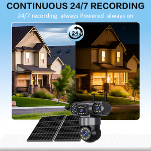 Caméra solaire 4G WISHOPE 8MP à 4 objectifs, caméra de sécurité extérieure, vision <span class=keywords><strong>nocturne</strong></span>, détection de mouvement, caméra CCTV de <span class=keywords><strong>jardin</strong></span> - Product Image 2