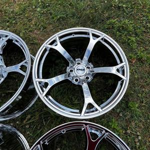 Хромированные блестящие Серебристые кованые диски, 19 ободов, серебристые, хромированные, Nismo V1 колеса <span class=keywords><strong>G37</strong></span> Q50, кованые диски - Product Image 3