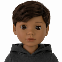 Tête de poupée en vinyle personnalisée, poupée garçon de 18 pouces, unisexe, réaliste, jouet éducatif doux pour enfant
