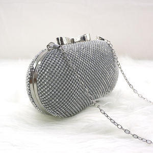 Женская высококачественная вечерняя сумочка-клатч с кристаллами и стразами, квадратная форма, застежка на крючок и петлю, водонепроницаемая, с цепочкой - Product Image 5