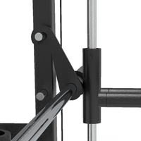 Rack d'entraînement multifonctionnel avec système de poulies doubles et barre Smith pour une utilisation à domicile ou en salle de sport commerciale