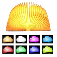 Lampe de nuit LED USB grande capacité, pliable, lampe d'ambiance, décoration de maison et de bureau, idées cadeaux, rechargeable