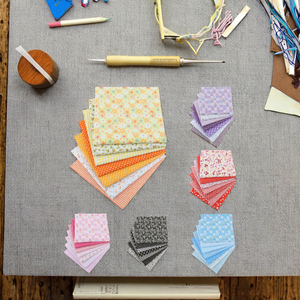 7 Pezzi di Tessuto di Cotone Leggero 10x10 Pollici, Design Floreale Multicolore Stampato per Cucito, Artigianato, Patchwork, Fodera, Lavori Tessili - Product Image 3