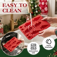 SILIKOLOVE Moule à gâteau en silicone antiadhésif personnalisé en forme de gnome de Noël à 6 cavités, sans BPA, certifié LFGB Platinum