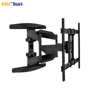 Support mural pour téléviseur en acier à <span class=keywords><strong>bras</strong></span> long, pivotant, inclinable et orientable, capacité de 68 kg, pour écrans de 55 à 85 pouces, robuste et de qualité supérieure - Product Image 5