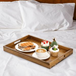 Unique Kitchen <b>Trays</b> Set Food Wood Valet <b>Trays</b> Serving Platter Party extra <b>Large</b> Acacia Wood Serving <b>Tray</b> With Handles - Product Image 5