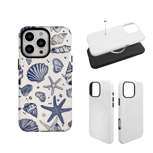 Magnetic 2 in 1 3D Sublimation Blank Phone Case for iPhone 17 16 15 14 13 12 11 Pro Max Samsung S26 S25 Plus Ultra Magnet Shell